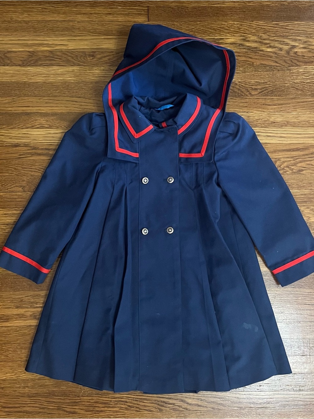 Vtg Rothschild navy peacoat 6 navy red preppy heritage royal sailor classic